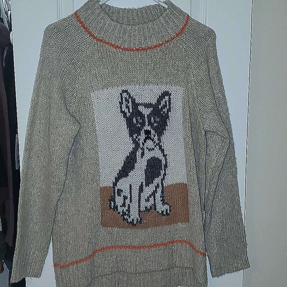 Aeri Sweater with adorable Boston terrier or French bulldog